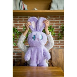 Sac à dos peluche lapin violet- lapinfoufou