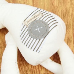 peluche lapin blanc - doudou lapin blanc
